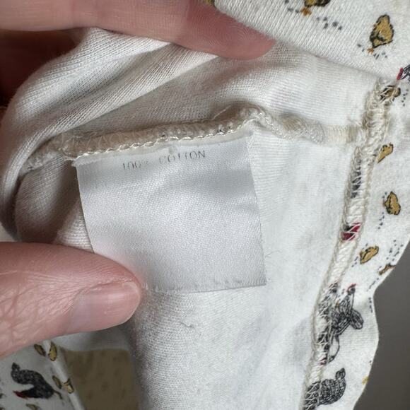 Northern Isles Women’s L Chicken Rooster Print Mock Neck Long Sleeve Top Farm - Picture 6 of 7